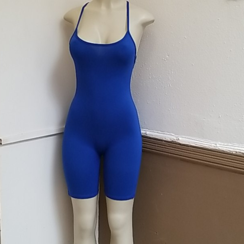 "April" razorback bodycon romper